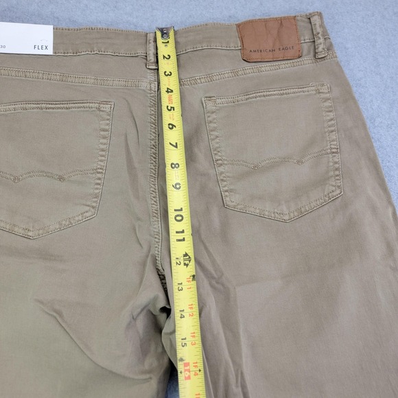 American Eagle Outfitters Pants Mens 36x30 Beige Flex Slim Khaki Chino Stretch - Picture 11 of 15